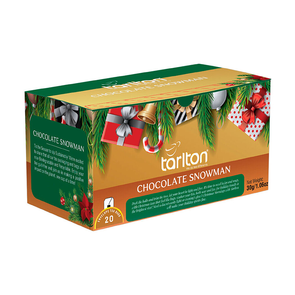 TARLTON Christmas chocolate snowman čierny čaj 20 sáčkov