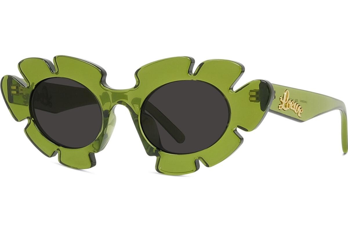 Loewe Curvy Shiny light green Cat Eye Sunglasses - ONE SIZE (47)