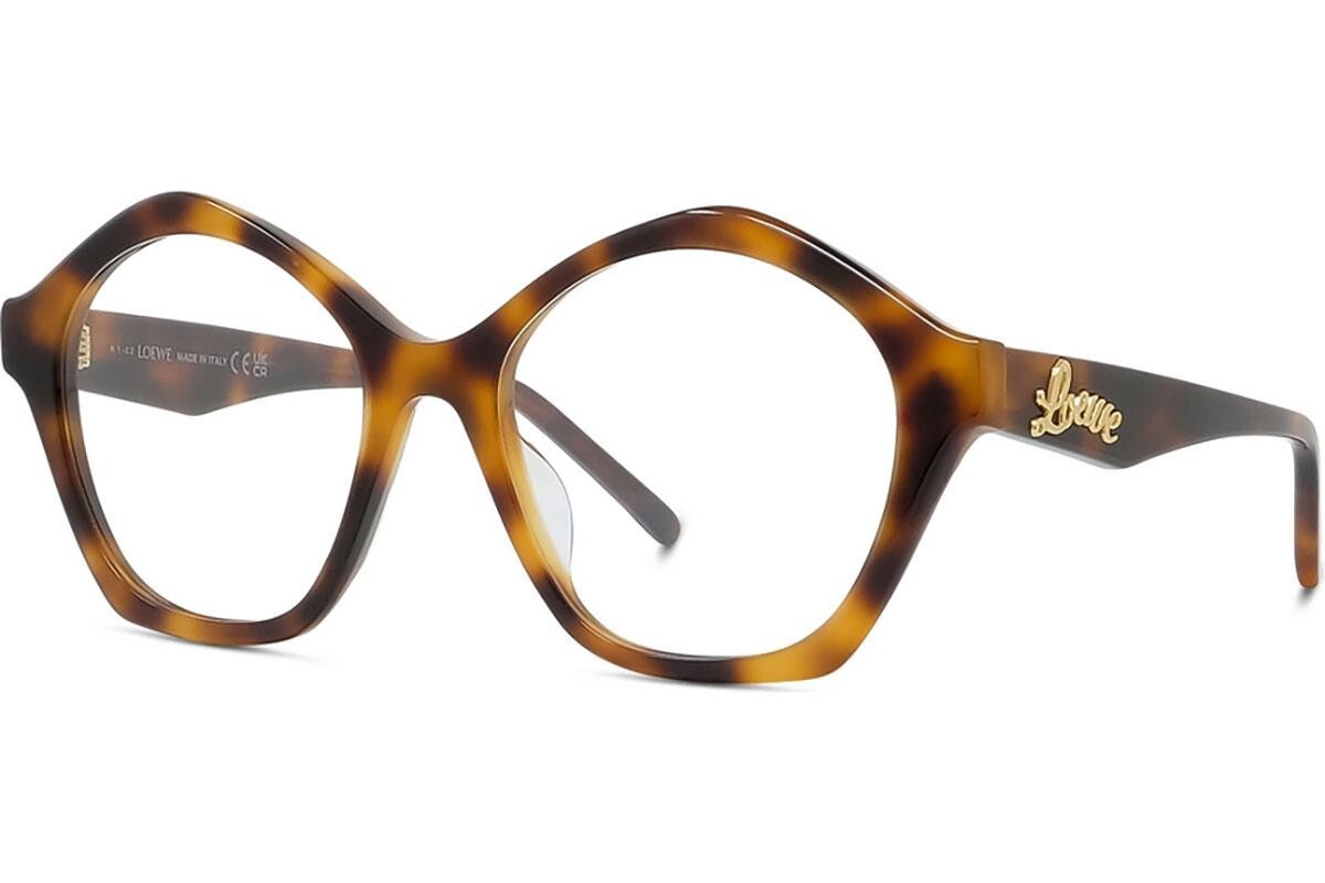 Loewe Curvy Classic Havana Geometric Eyeglasses - ONE SIZE (51)
