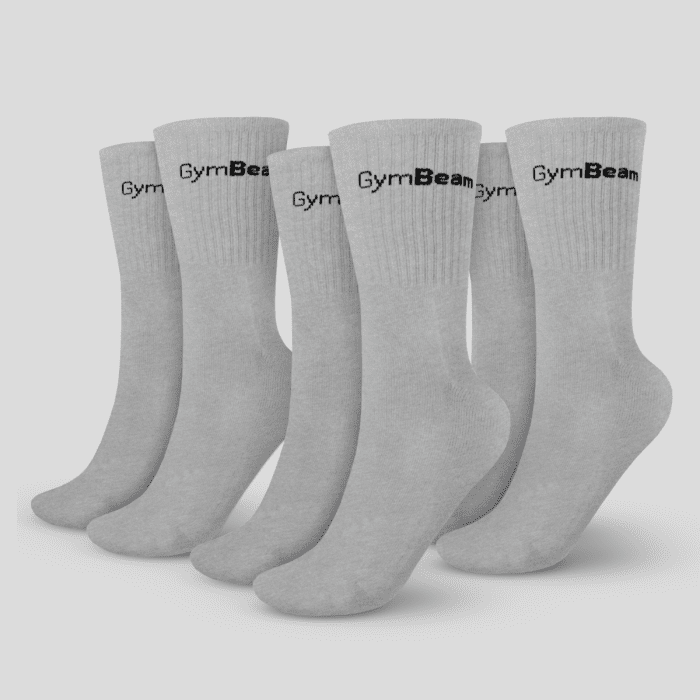 GymBeam Ponožky 3/4 Socks 3Pack Grey  XLXL