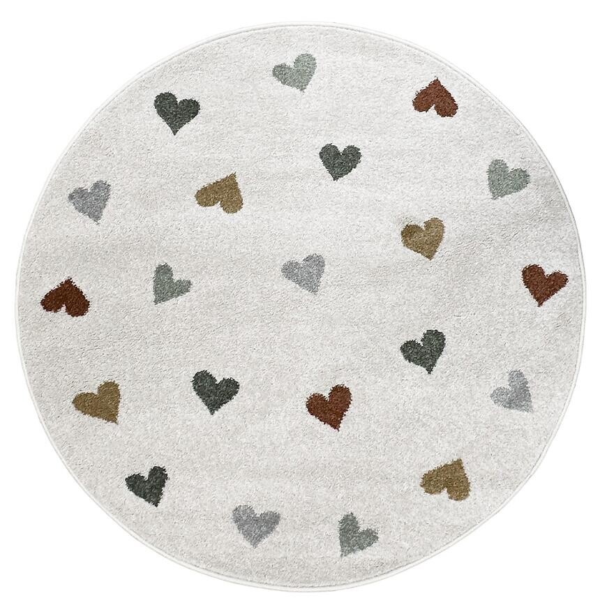 Koberec Frisee Sound Kids 1,2/1,2 kruh 40455 660 krémový