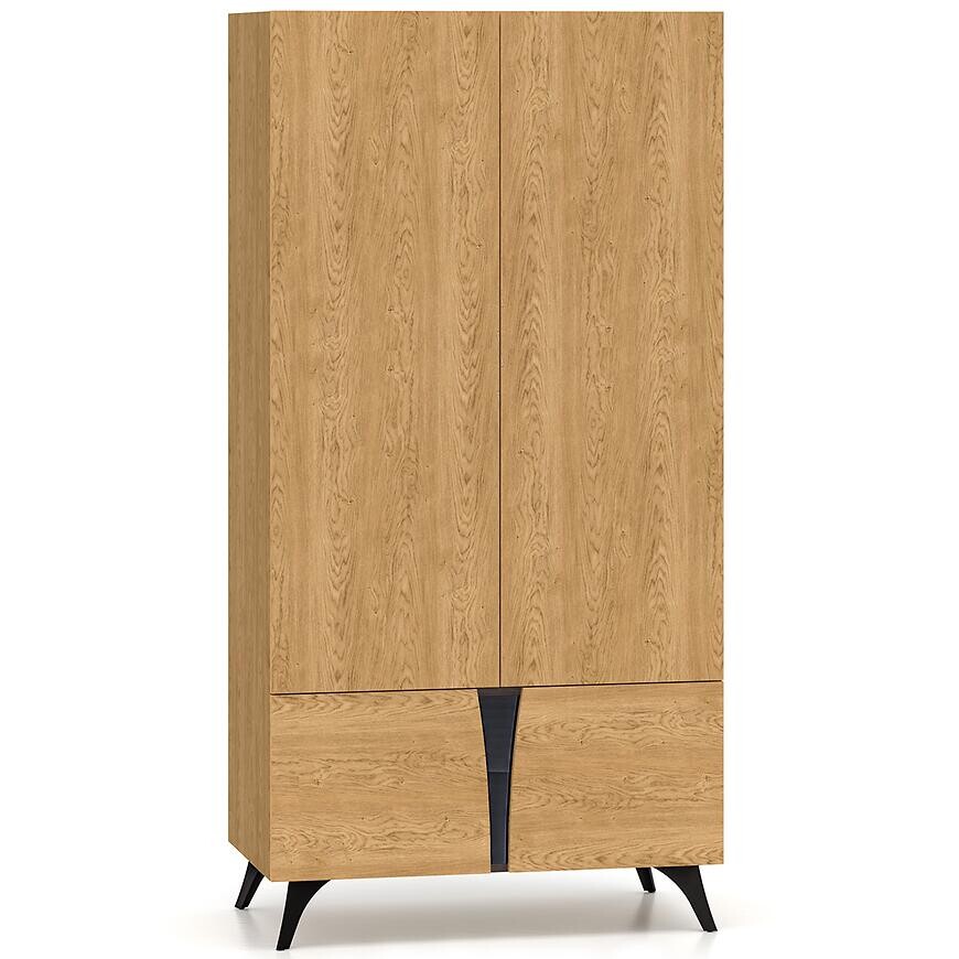 Skriňa Toscania 01 Dub /jaseň čierny/sklo