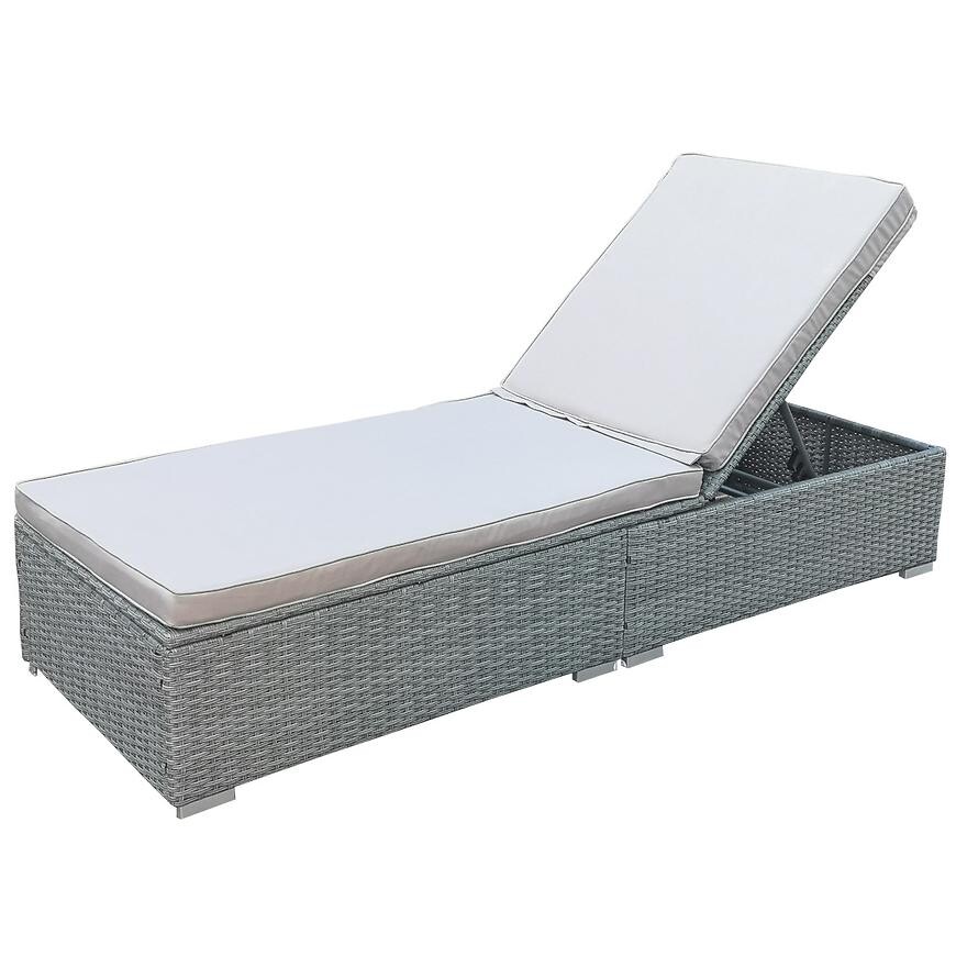 Záhradné ležadlo New York sivé
