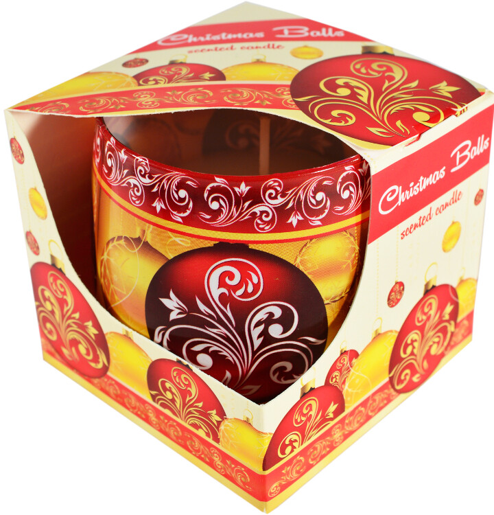 Scented Candle Scented Candles Christmas Ball vonná sviečka - červená 80g