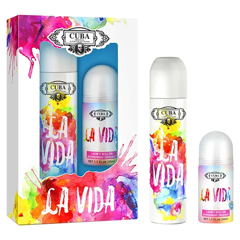 Cuba La Vida set 100ml Spray +  50ml roll on /Alternativa Lancome La Vie est Belle