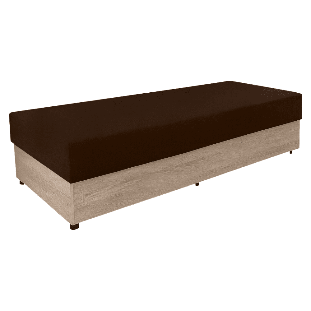 Váľanda s úložným priestorom, hnedá, KONRI