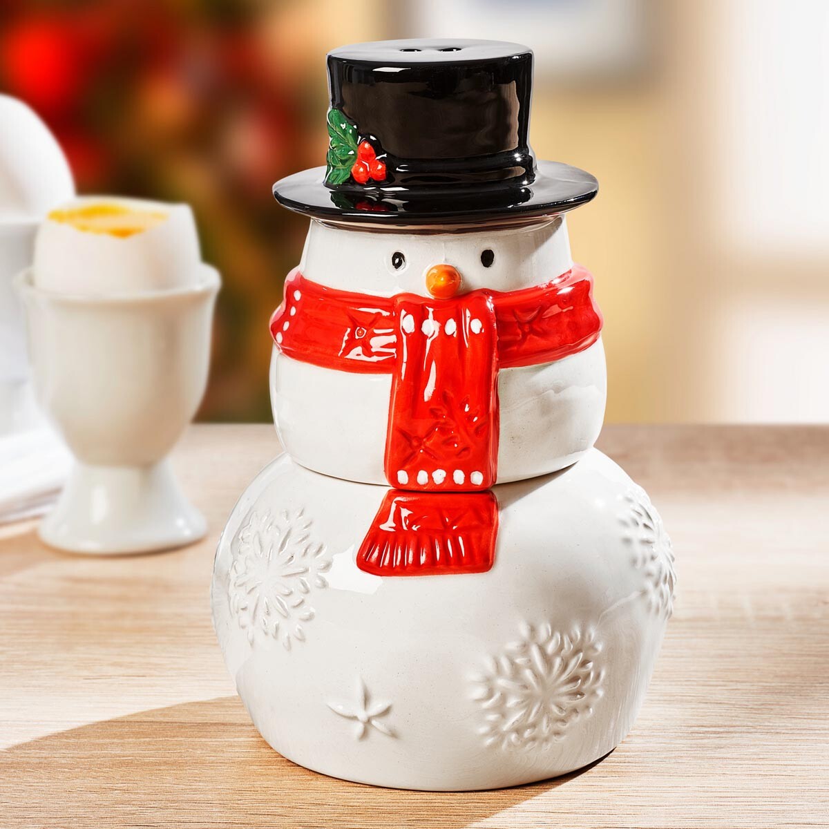 Soľnička a korenička Snehuliak