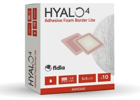 HYALO4 Adhesive Foam Border Lite krytie na rany 5x5cm 10ks