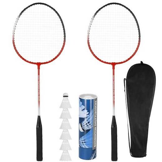 Sada bedmintonových rakiet 2 ks + 6ks košíkov