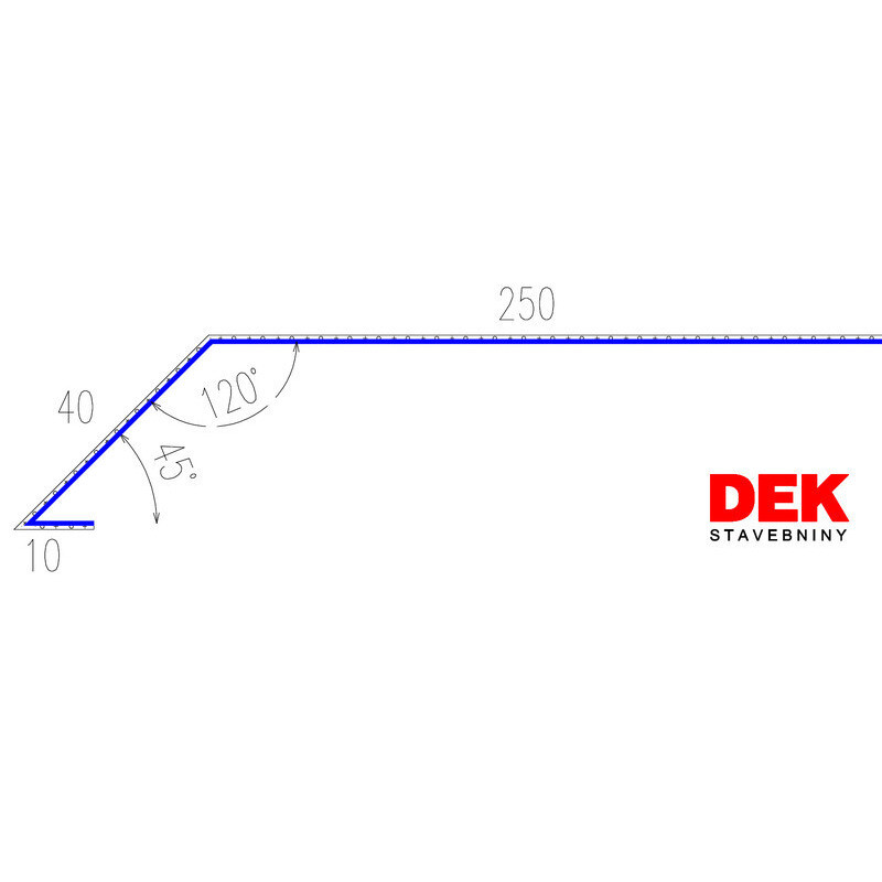 Lišta odkvapová VIPLANYL PVC r.š. 300 mm