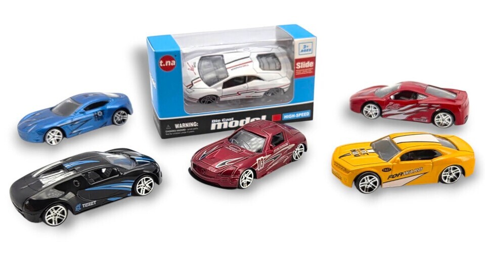 Auto závodné kov 7,5cm - náhodná