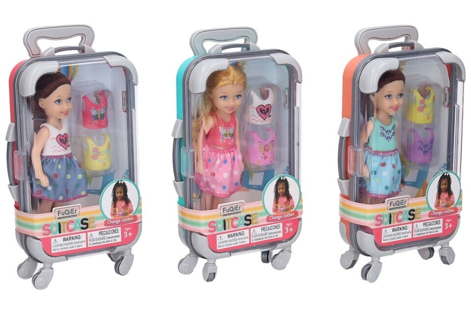 Bábika v kufri 20cm - náhodná