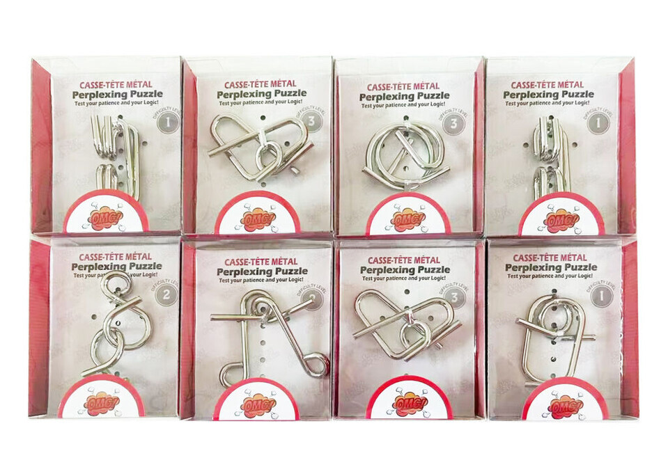 Hlavolam kovový rôzné druhy