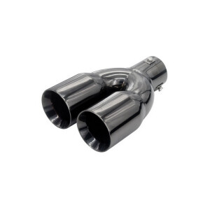 Koncovka výfuku - dvojitá čierny chróm (165x230mm)
