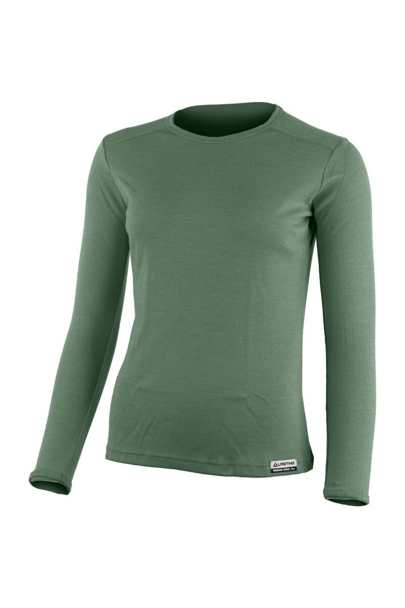 Lasting dámska merino mikina BELA 6666 zelená Veľkosť: XL 8596445029840