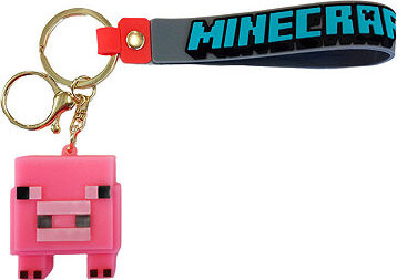 Detská kľúčenka Minecraft Prasa s pútkom a karabínou