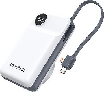 ChoeTech 20000 mAh LED display power bank for Mobile and Apple watch white