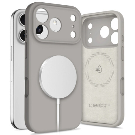 Tech-Protect Silicone MagSafe kryt na iPhone 17 Pro Max, sivý