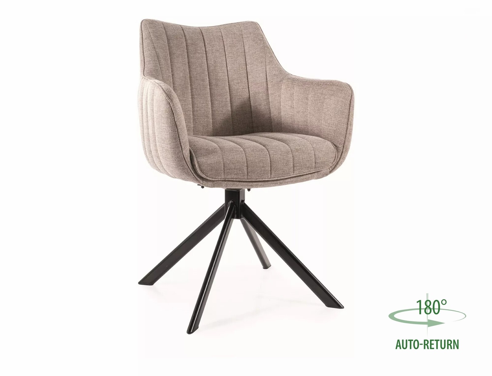 Otočné jídelní křeslo Azalia Brego světle béžové/černé