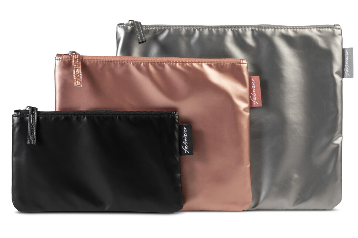 Sada 3 metalických taštičiek Fabrizio