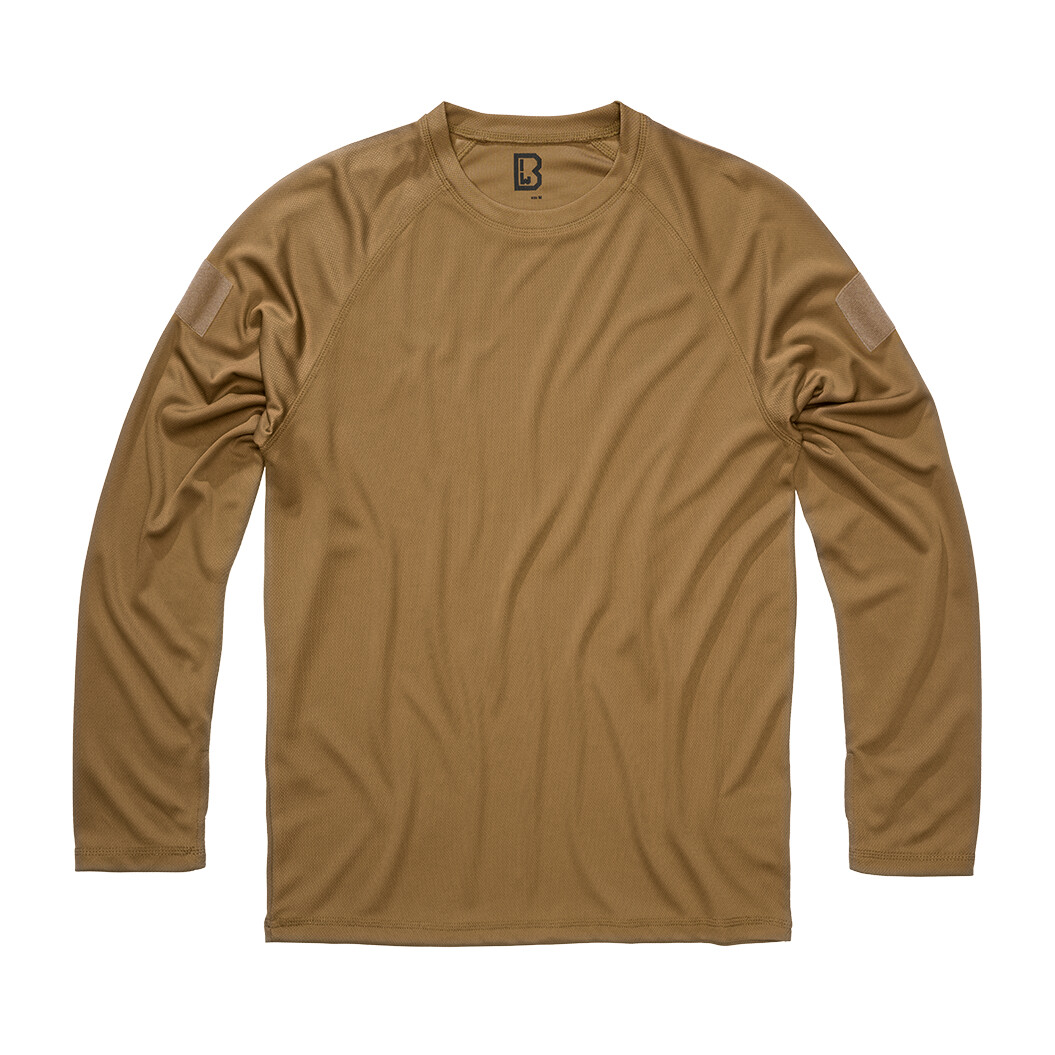 Tričko Brandit Quickdry Long - coyote, L
