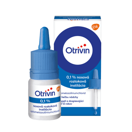 OTRIVIN 0,1 % nosové kvapky na upchatý nos 10 ml