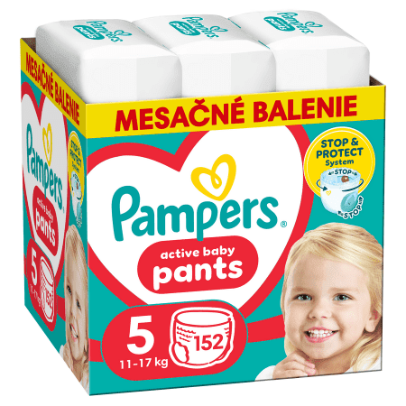 PAMPERS Active baby pants 5 152 ks