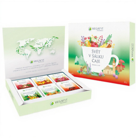 MEGAFYT Kazeta svet v šálke čaju kolekcia čajových zmesí 30 ks