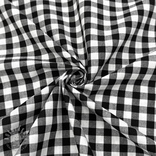 Bavlnená látka Check black