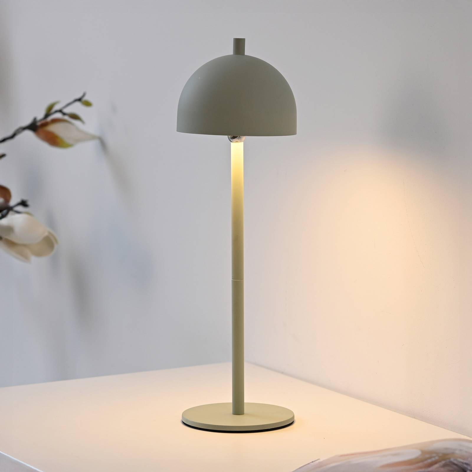 Schöner Wohnen stolová LED lampa na batérie Bellies, jarné prebudenie