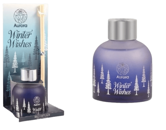 AURORA WINTER - Difuzér s vonnými tyčinkami blueberry vanilla sugar, 100 ml