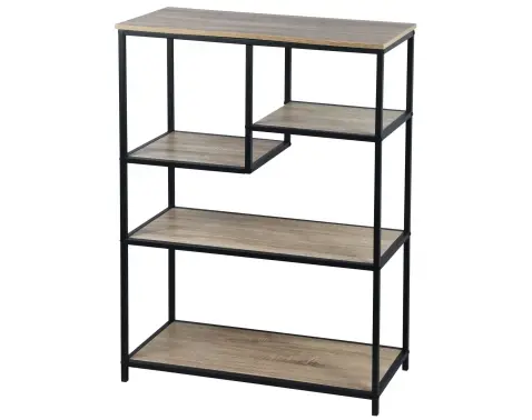 Regál Alessandro, 75 cm, čierny/dub sonoma%