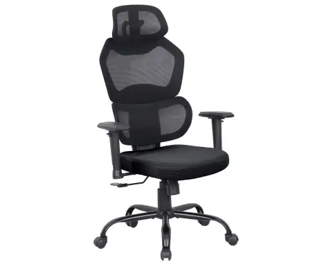 Kancelárska stolička Air-Plus, čierna látka%