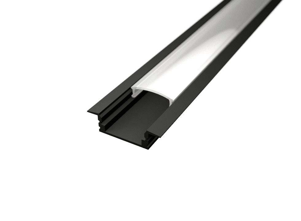 LED Solution Vstavaný profil pre LED pásiky V1 čierny Vyberte variantu a dĺžku: Profil bez difúzora 1m LP301B-1M