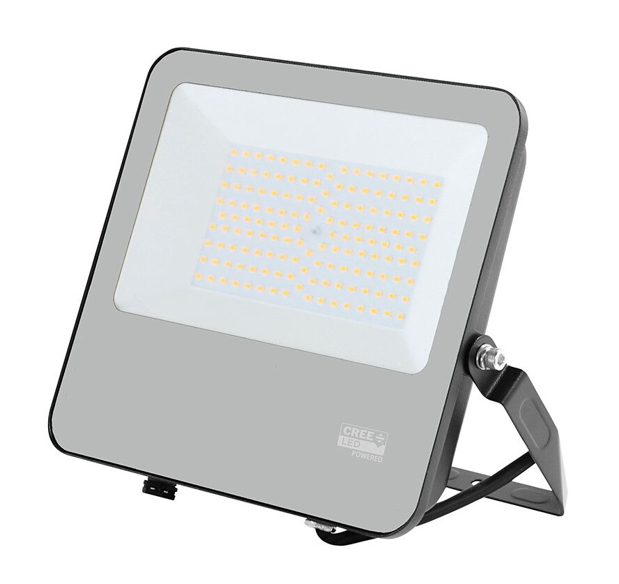 LED Solution Čierny LED reflektor 100W 135lm/W Premium s 1m káblom Farba svetla: Denná biela 232186