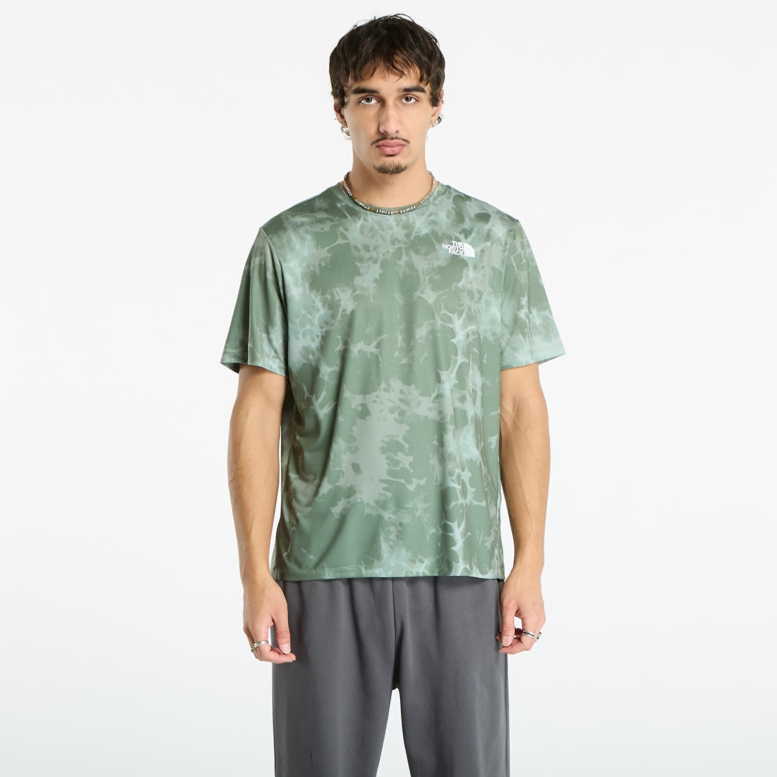 Tričko The North Face M 24/7 Short Sleeves Regular Tee Bark Mist Light Refractions Print L
