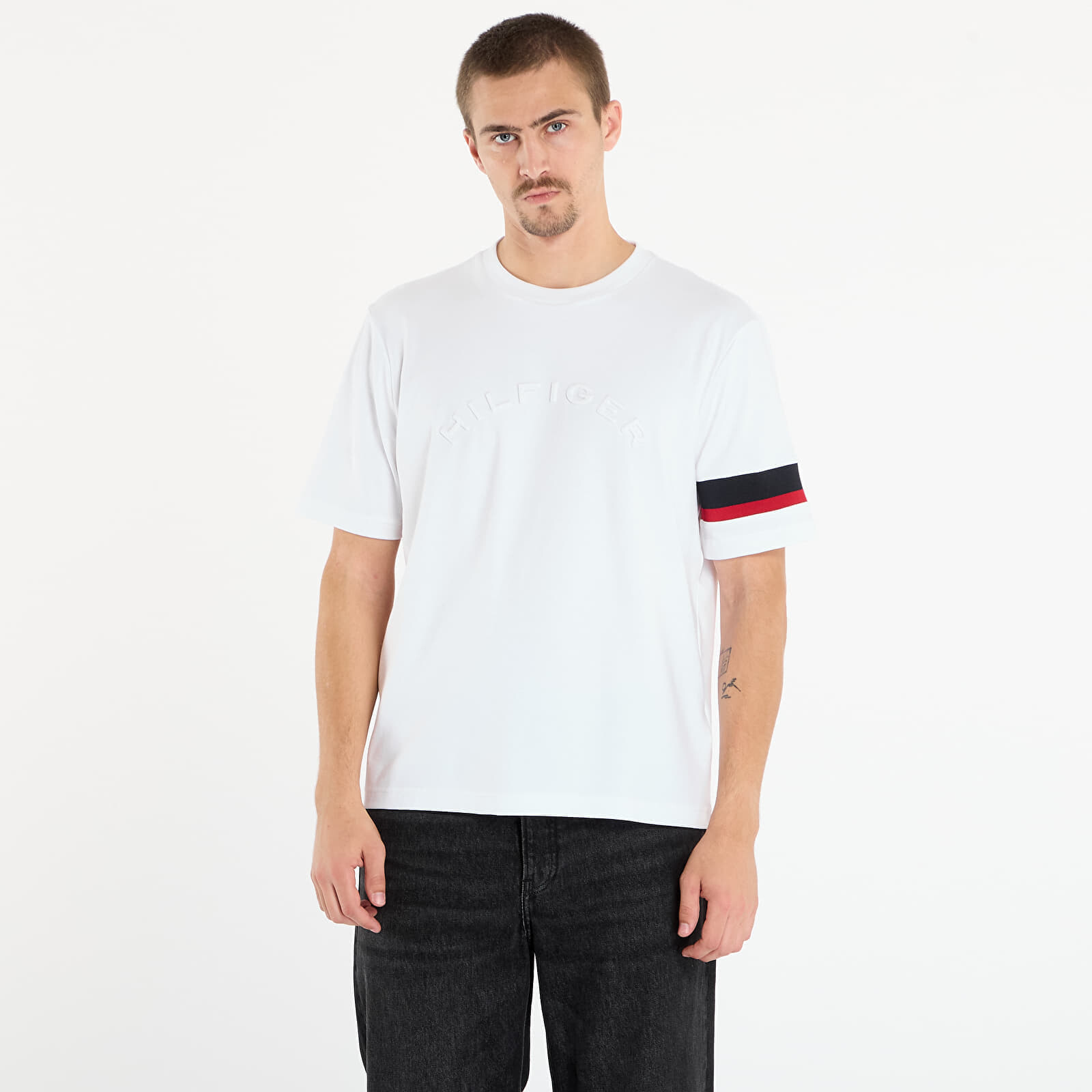 Tričko Tommy Hilfiger Rwb Insert Tee White XL