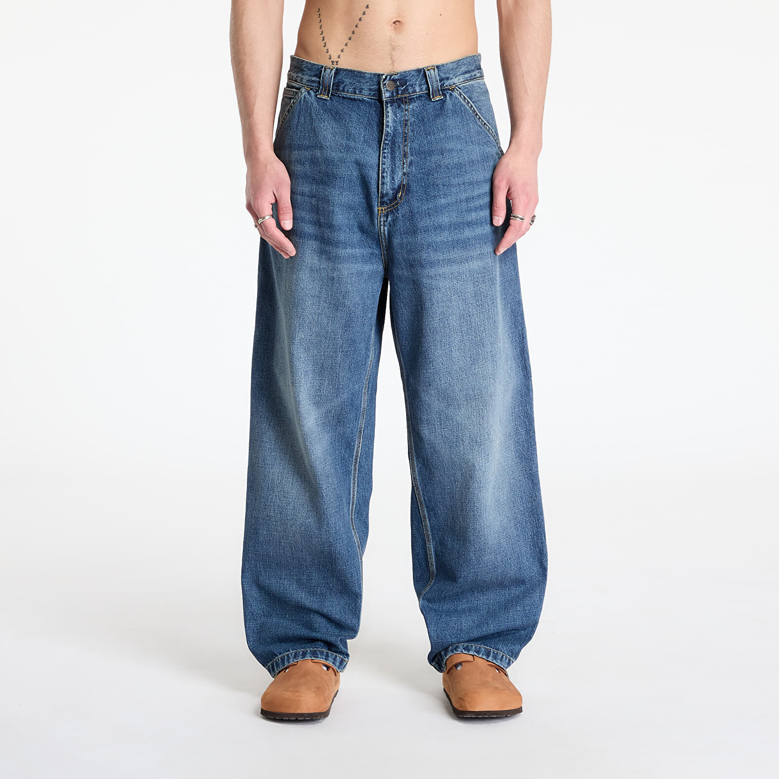 Džínsy Carhartt WIP OG Single Knee Pant Blue Dark Used Wash XL