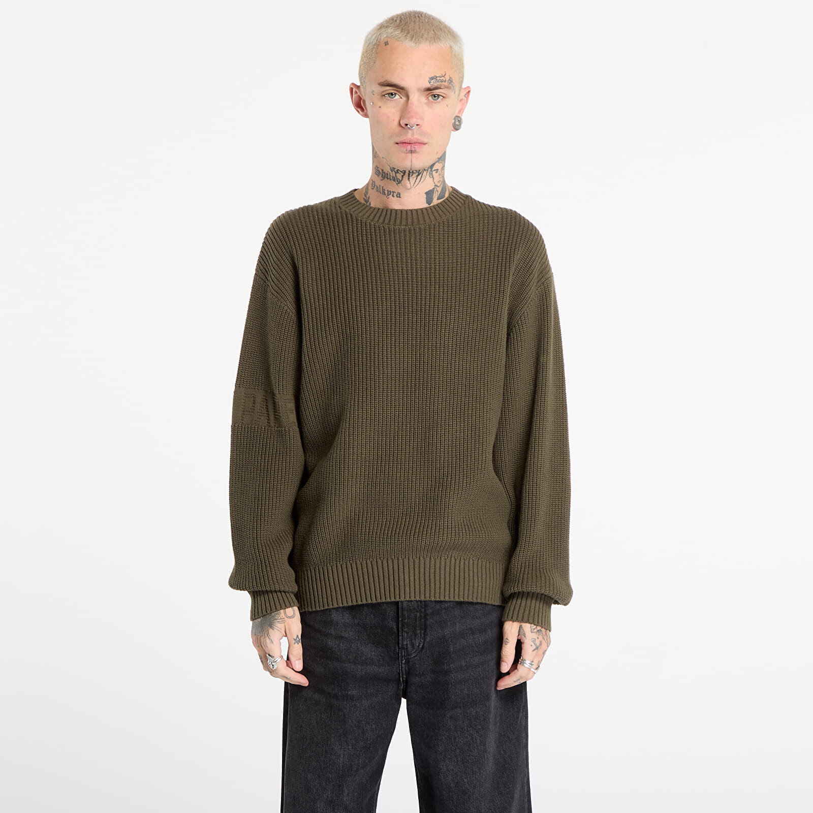 Sveter Daily Paper Band Knit Sweater UNISEX Rosin Green XS