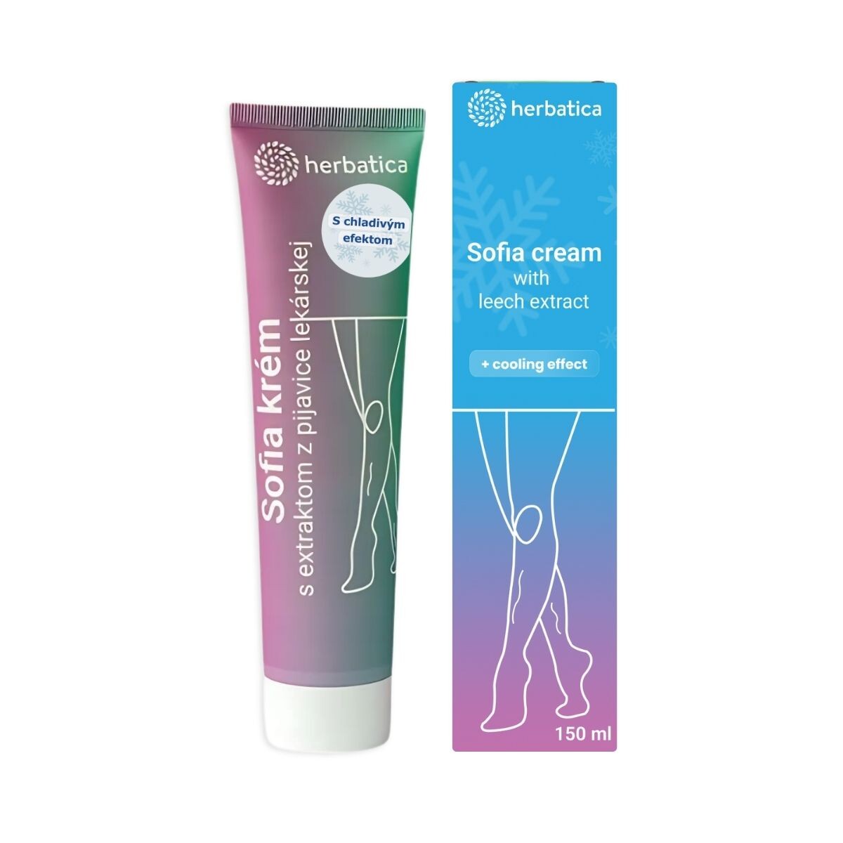Sofia krém na žily s extraktom z pijavice lekárskej a pagaštanom konským, s chladivým efektom - 150 ml - Herbatica
