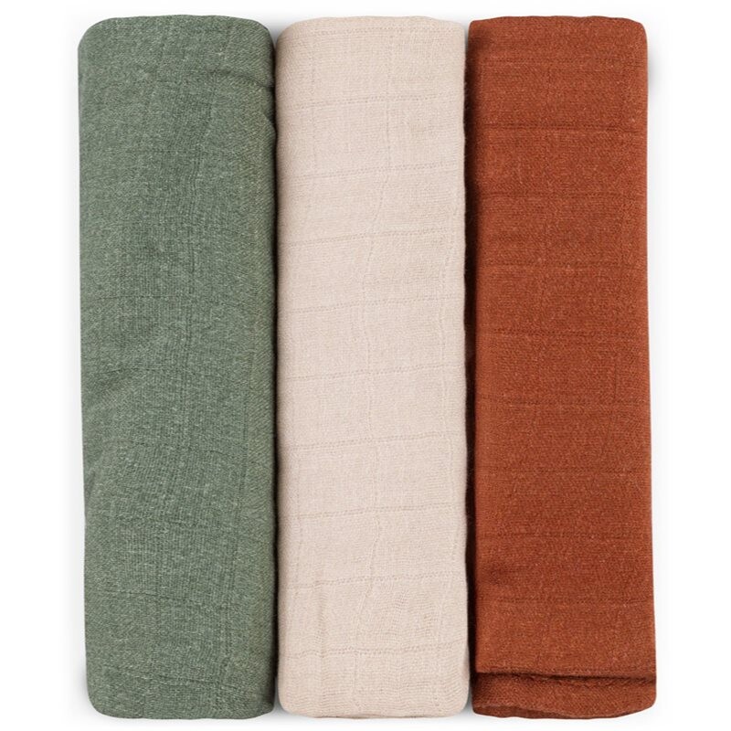 Petite&Mars Moussy látkové plienky Earth Tones 68 x 68 cm 3 ks