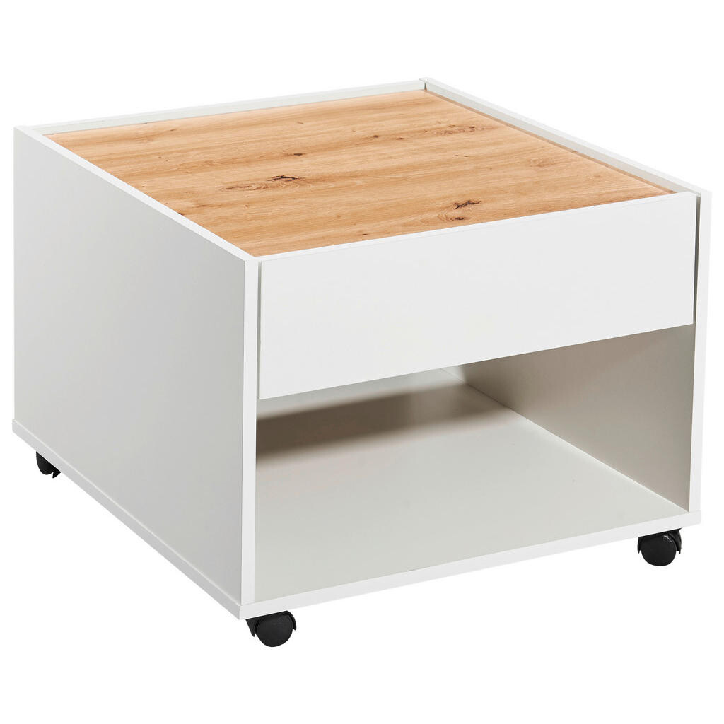 Boxxx KONFERENČNÝ STOLÍK, biela, dub artisan, kompozitné drevo, 60/60/45 cm