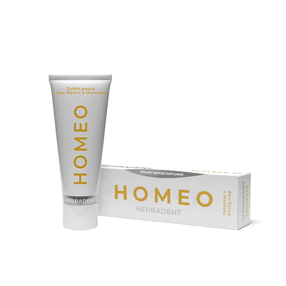 HERBADENT Homeo bylinná zubná pasta bez fluoridu a mentolu 75 g