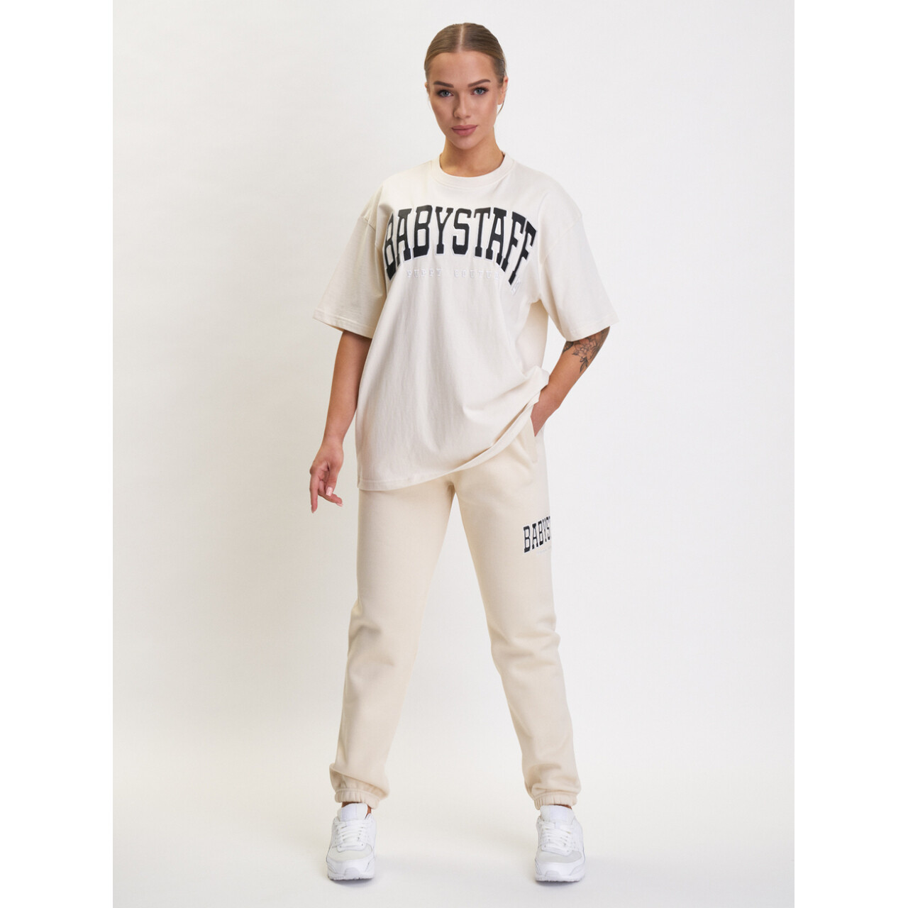 Tričko dámske Babystaff College Oversize - svetlo béžové, XL