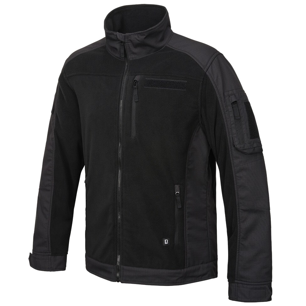 Bunda Brandit Fleecejacket Ripstop - čierna, 5XL