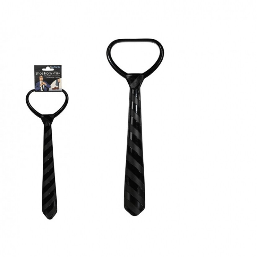 Kravata Lyžica na topánky - čierna