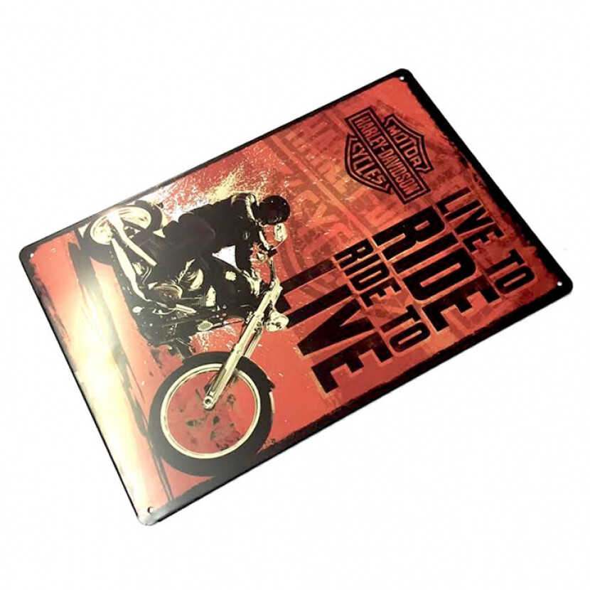 Plechová ceduľa Harley - farebná