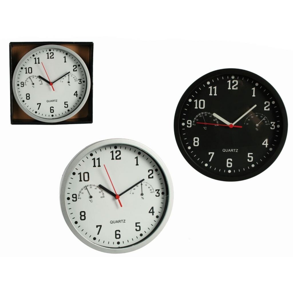 Hodiny pre vodičov s teplomerom a vlhkomerom - biele