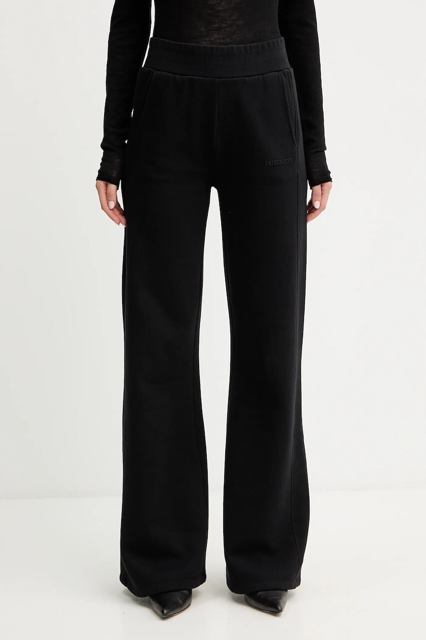 Bavlnené tepláky Patrizia Pepe čierna farba, jednofarebné, 2P1718 J079