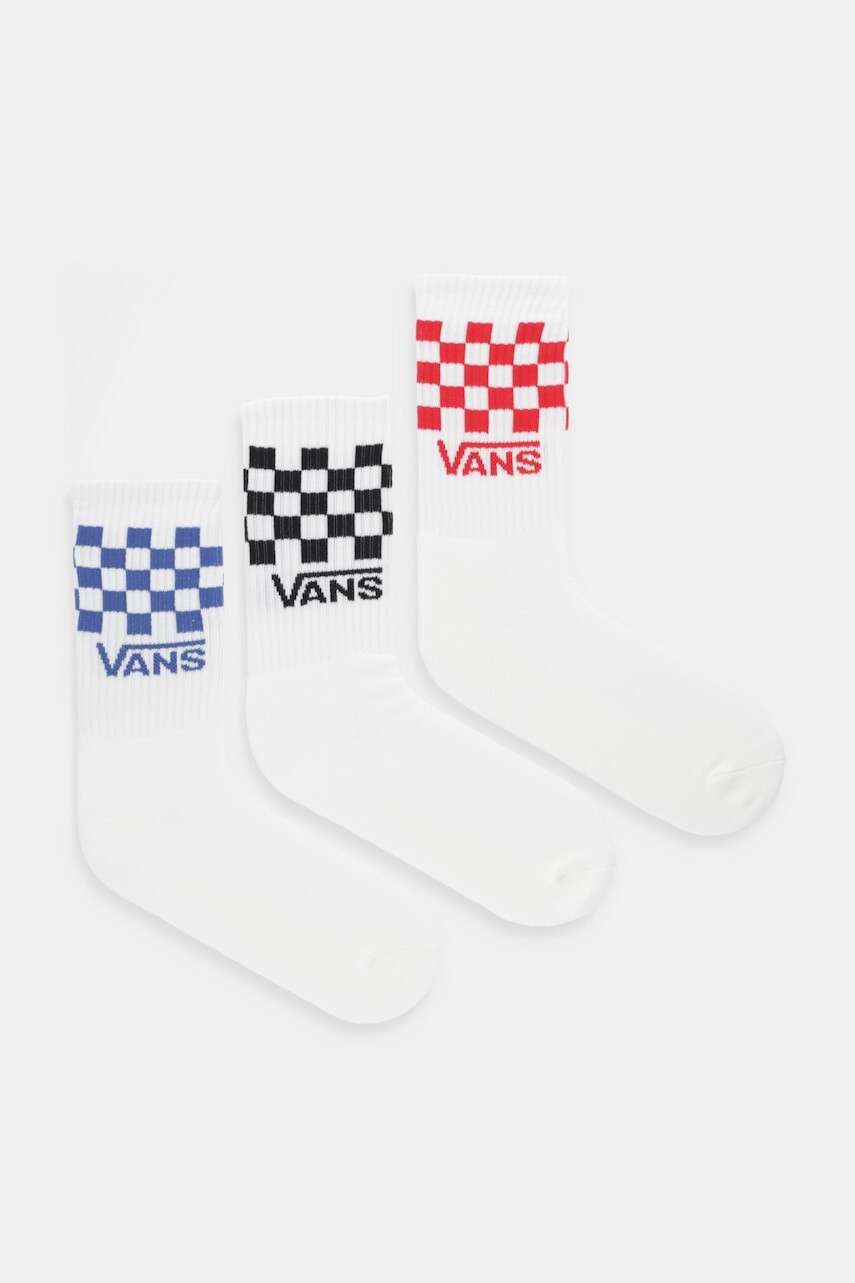 Ponožky Vans 3-pak biela farba, VN000QBUWHT1